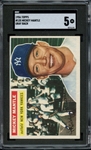 1956 TOPPS 135 MICKEY MANTLE GRAY BACK SGC EX 5
