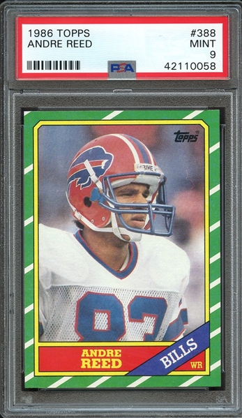 1986 TOPPS 388 ANDRE REED RC PSA MINT 9
