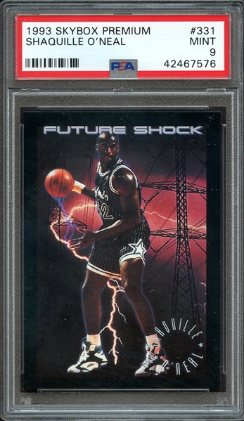 1993 SKYBOX PREMIUM 331 SHAQUILLE O'NEAL PSA MINT 9