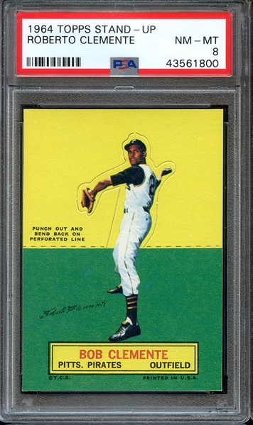 1964 TOPPS STAND-UP ROBERTO CLEMENTE PSA NM-MT 8