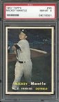 1957 TOPPS 95 MICKEY MANTLE PSA NM-MT 8
