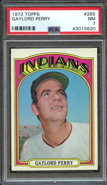 1972 TOPPS 285 GAYLORD PERRY PSA NM 7