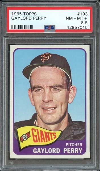 1965 TOPPS 193 GAYLORD PERRY PSA NM-MT+ 8.5