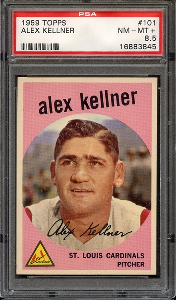 1959 TOPPS 101 ALEX KELLNER PSA NM-MT+ 8.5