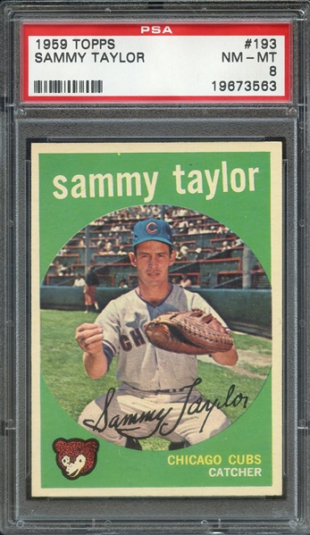 1959 TOPPS 193 SAMMY TAYLOR PSA NM-MT 8