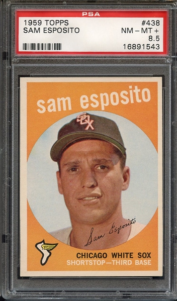 1959 TOPPS 438 SAM ESPOSITO PSA NM-MT+ 8.5
