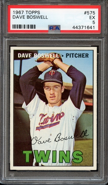 1967 TOPPS 575 DAVE BOSWELL PSA EX 5