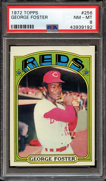1972 TOPPS 256 GEORGE FOSTER PSA NM-MT 8