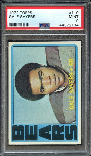 1972 TOPPS 110 GALE SAYERS PSA MINT 9