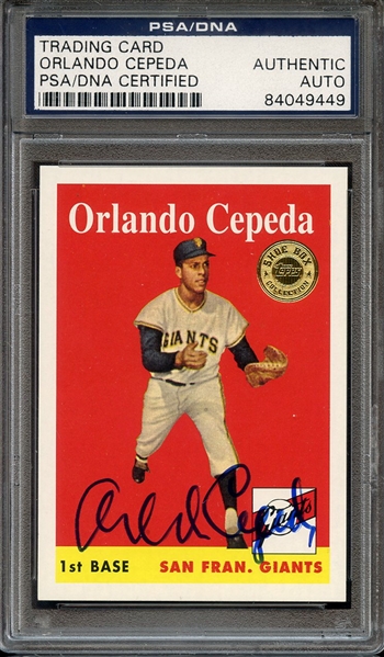 2003 TOPPS SHOE BOX COLLECTION ORLANDO CEPEDA SIGNED CARD PSA/DNA AUTHENTIC