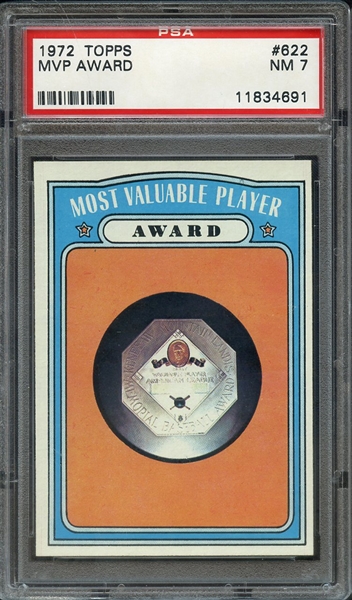 1972 TOPPS 622 MVP AWARD PSA NM 7