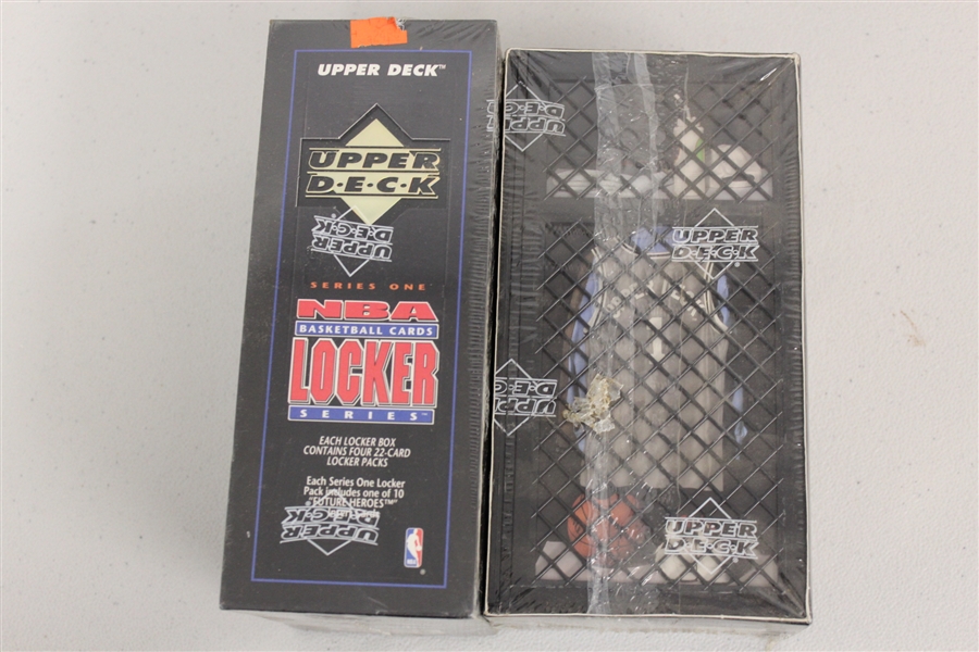 (2) 1993 UPPER DECK BASKETBALL LOCKER ROOM SERIES 1 BOXES