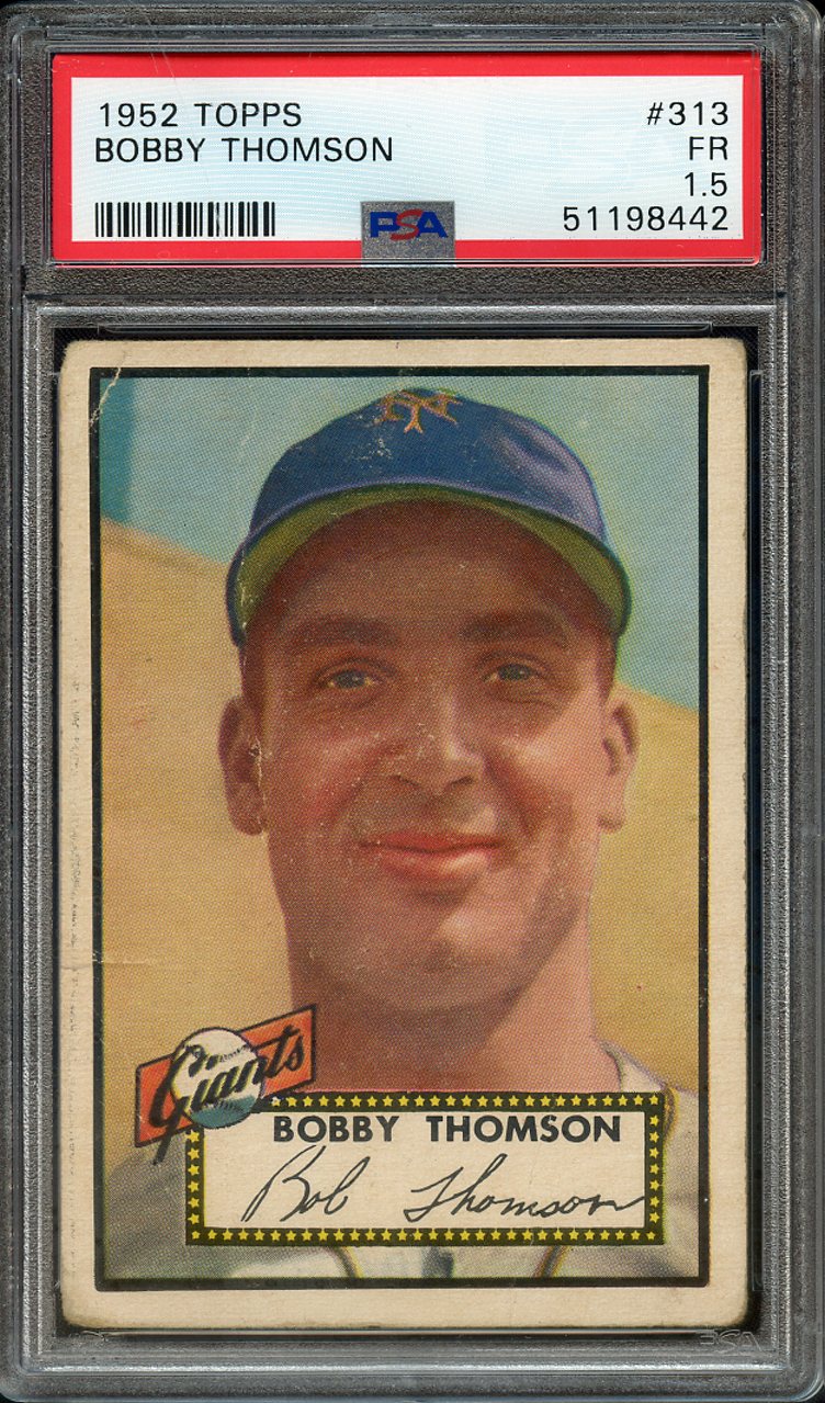 Lot Detail 1952 TOPPS 313 BOBBY THOMSON PSA FR 1 5