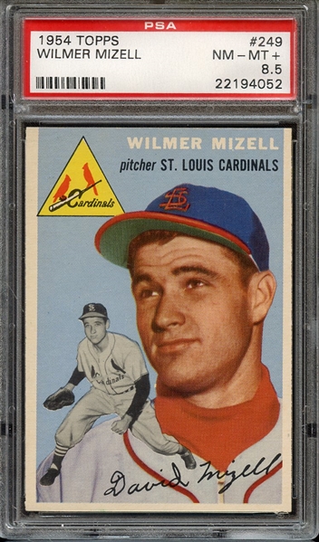 1954 TOPPS 249 WILMER MIZELL PSA NM-MT+ 8.5