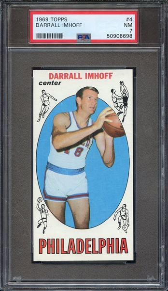 1969 TOPPS 4 DARRALL IMHOFF PSA NM 7