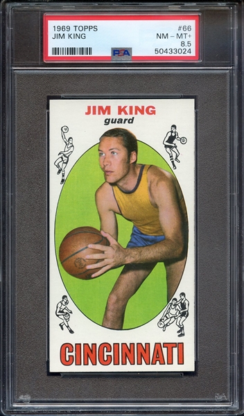 1969 TOPPS 66 JIM KING PSA NM-MT+ 8.5