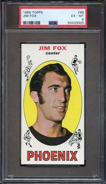 1969 TOPPS 88 JIM FOX PSA EX-MT 6
