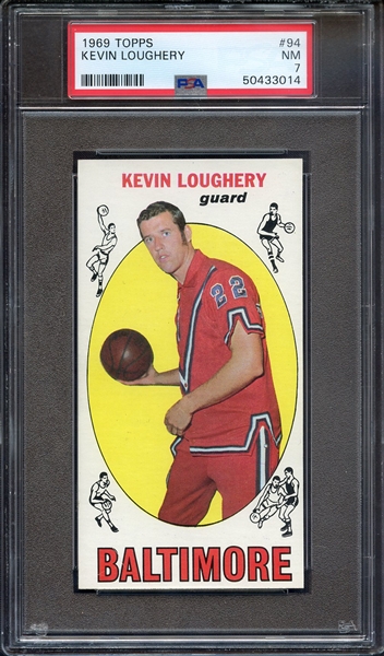 1969 TOPPS 94 KEVIN LOUGHERY PSA NM 7