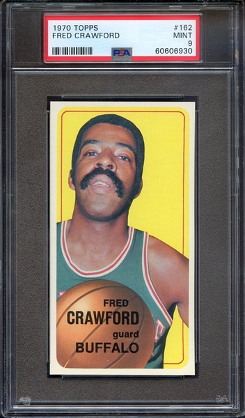 1970 TOPPS 162 FRED CRAWFORD PSA MINT 9