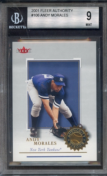 2001 FLEER AUTHORITY 106 ANDY MORALES BGS MINT 9