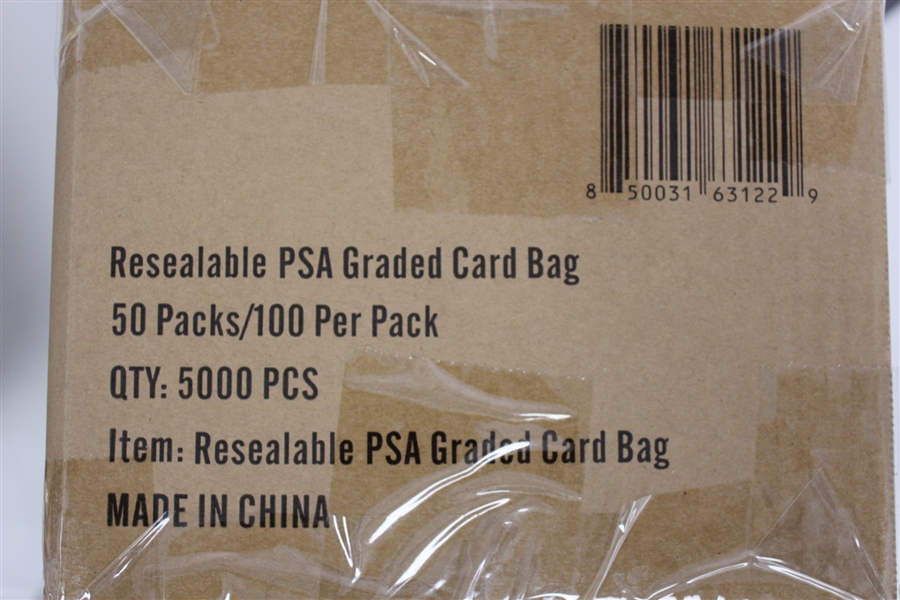(5000) Humongous Hoard Resealable PSA Graded Card Bags - 50 Packs of 100 Case
