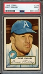 1952 TOPPS 226 DAVE PHILLEY PSA MINT 9