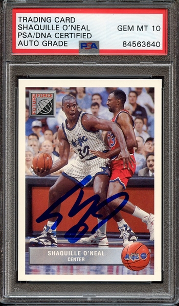 1992 UPPER DECK MCDONALDS P43 SIGNED SHAQUILLE O'NEAL PSA/DNA AUTO 10