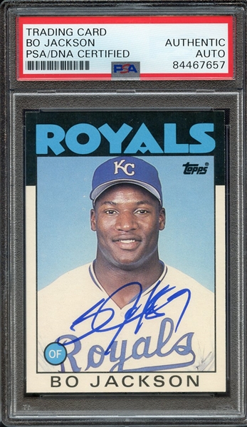 1986 TOPPS TRADED 50T SIGNED BO JACKSON PSA/DNA AUTO AUTHENTIC