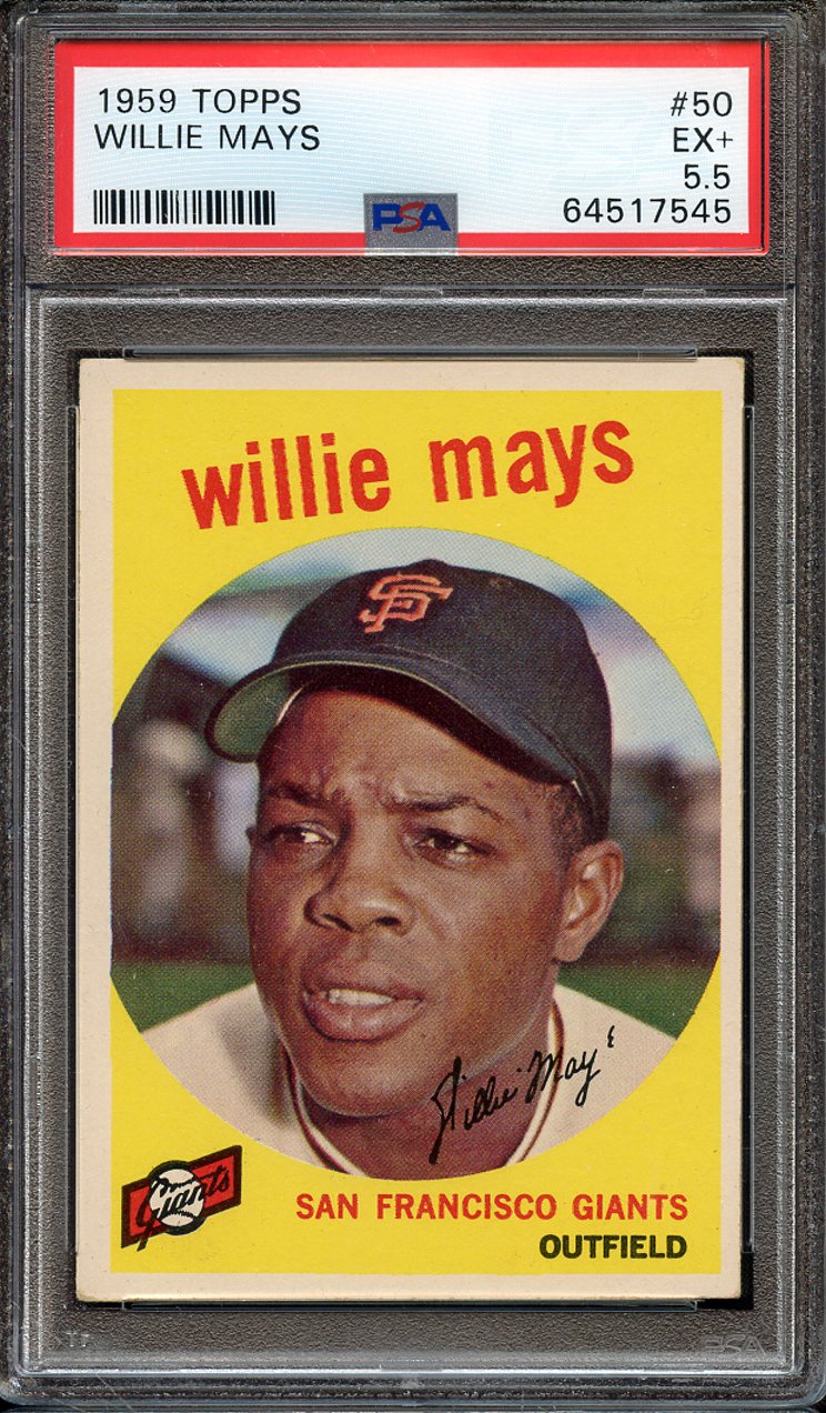 Lot Detail Topps Willie Mays Psa Ex