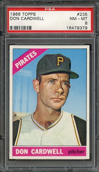 1966 TOPPS 235 DON CARDWELL PSA NM-MT 8