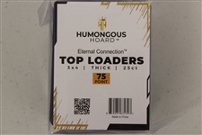 (25) Humongous Hoard 3" x 4" Premium Eternal Connection 75 Point Top Loaders
