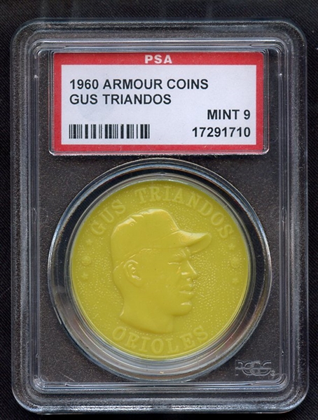 1960 ARMOUR COINS GUS TRIANDOS PSA MINT 9