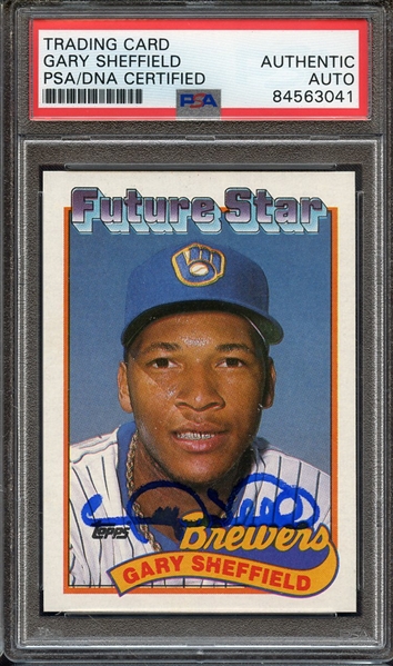 1989 TOPPS 343 SIGNED GARY SHEFFIELD PSA/DNA AUTO AUTHENTIC