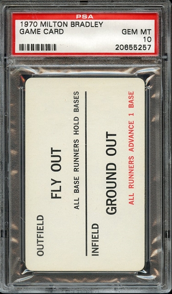 1970 MILTON BRADLEY GAME CARD PSA GEM MT 10