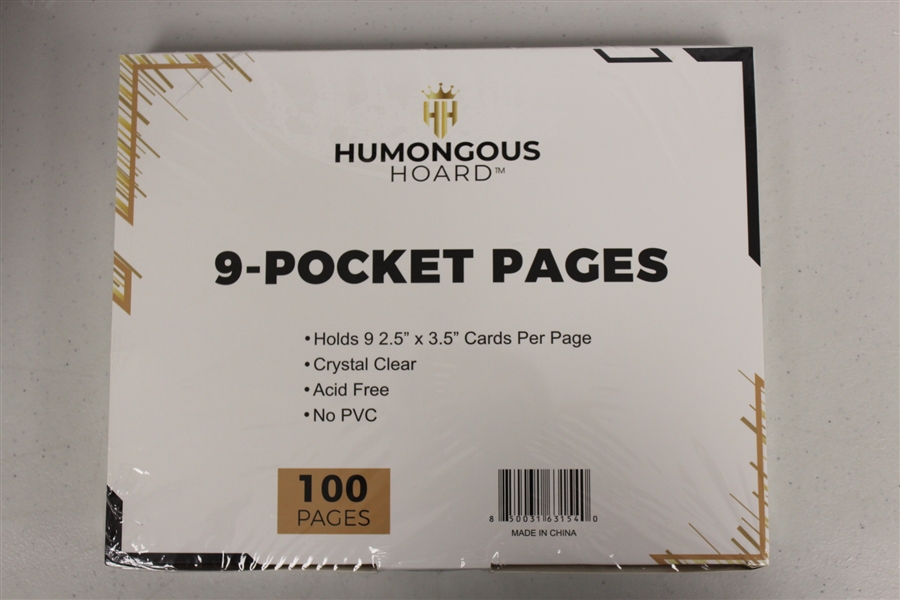 (1000) Humongous Hoard 9 Pocket Pages - Case (10 Boxes)