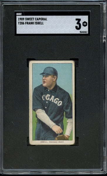 1909 T206 SWEET CAPORAL 150 FRANK ISBELL SGC VG 3