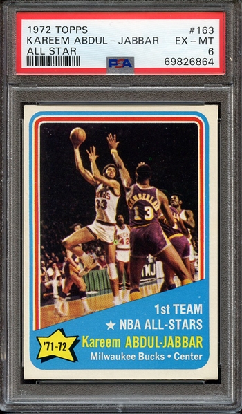 Lot Detail Topps Kareem Abdul Jabbar All Star Psa Ex Mt