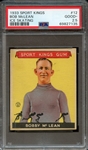 1933 SPORT KINGS 12 BOB McLEAN ICE SKATING PSA GOOD+ 2.5