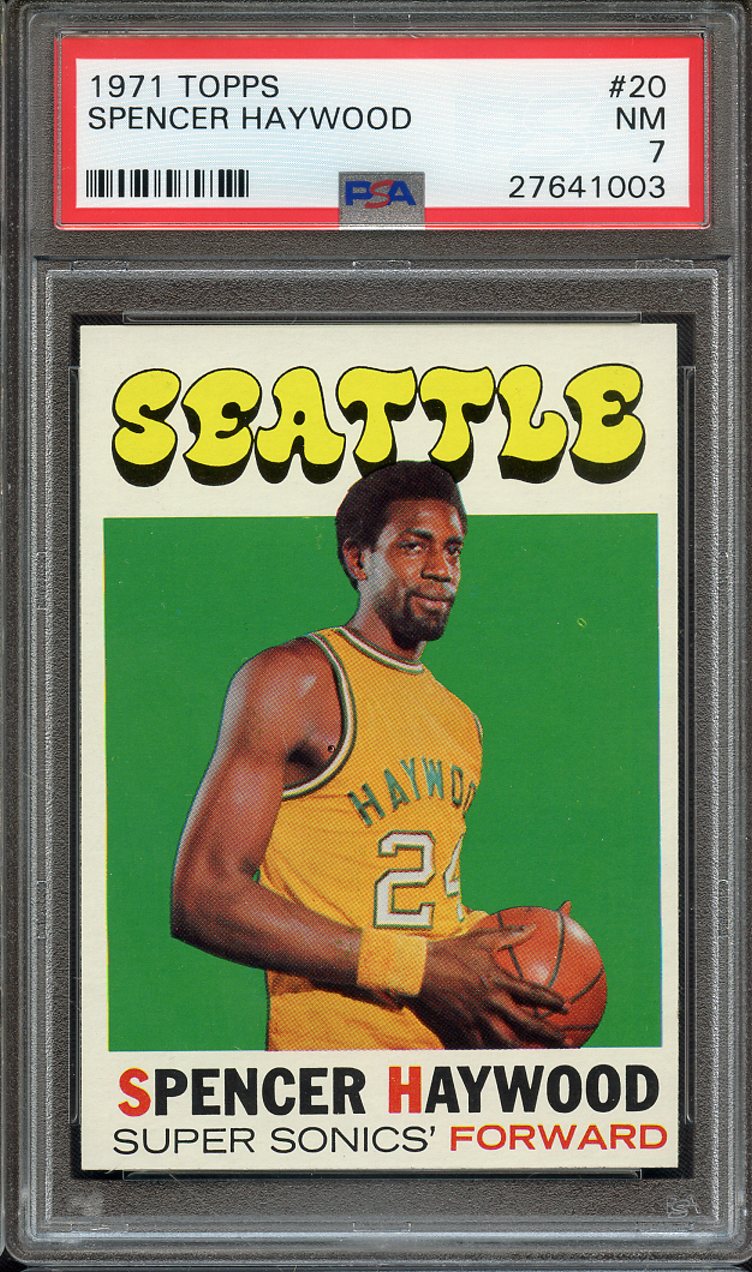 Lot Detail Topps Spencer Haywood Psa Nm