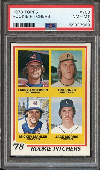 1978 TOPPS 703 ROOKIE PITCHERS PSA NM-MT 8