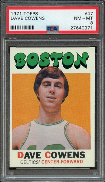 1971 TOPPS 47 DAVE COWENS PSA NM-MT 8
