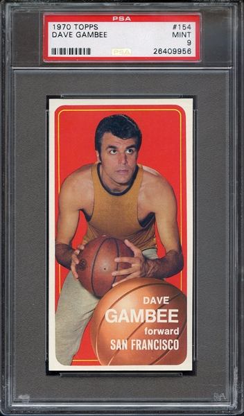 1970 TOPPS 154 DAVE GAMBEE PSA MINT 9