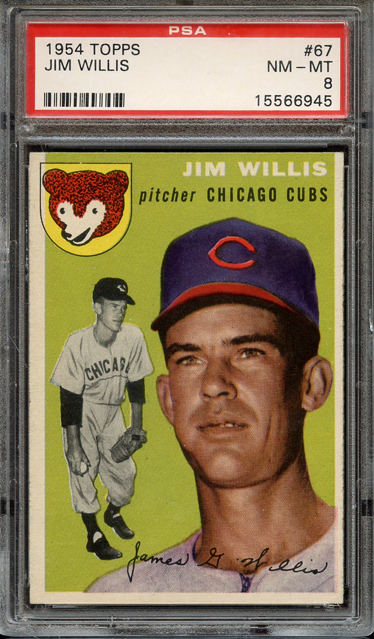 Lot Detail 1954 TOPPS 67 JIM WILLIS PSA NM MT 8