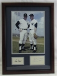 Mickey Mantle Roger Maris Signed Framed Index Card Cut Signature Display w/ 11x14 Photo JSA