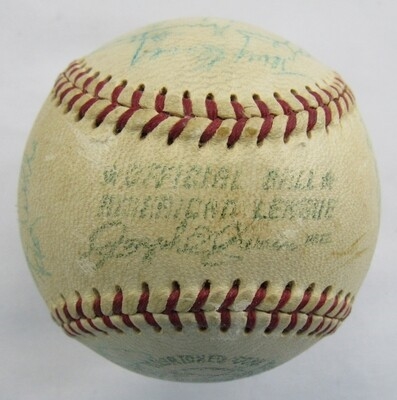 1970 Yankees Signed Baseball Thurman Munson Elston Howard Dick Howser +19 JSA XX67293