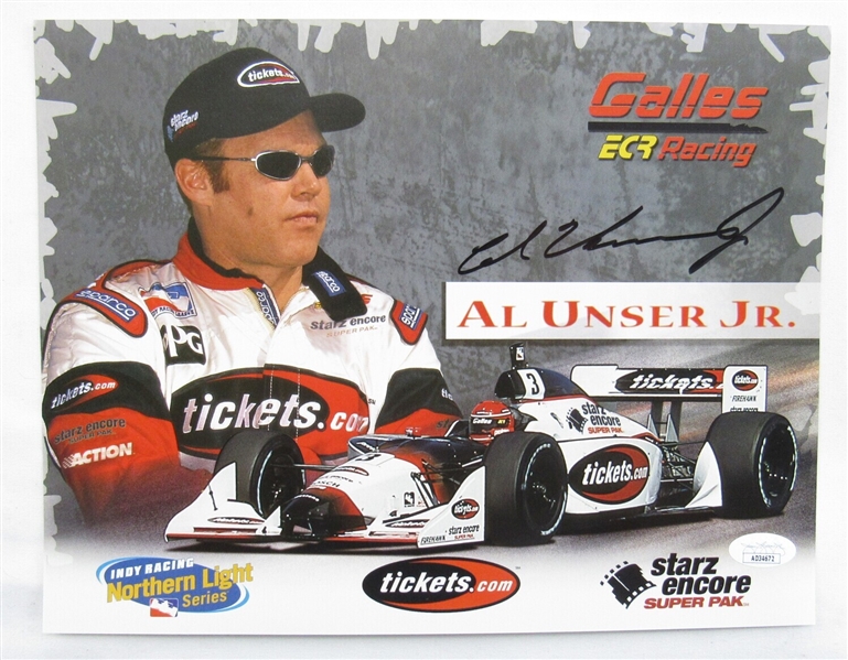 Al Unser Jr Signed Auto Autograph 8x10 Photo JSA AD34672