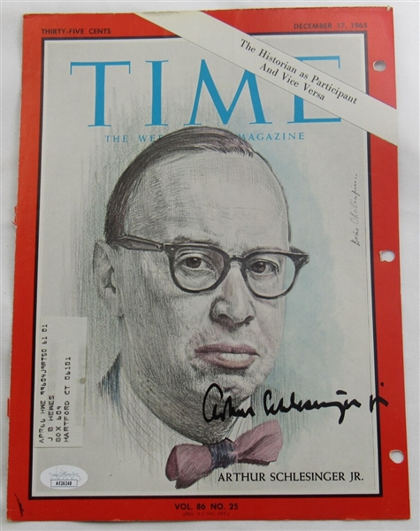 Arthur M. Schlesinger Jr. Signed Auto Autograph Time Magazine Cut Cover 12/17/65 JSA AE26248