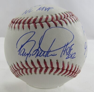 Barry Larkin Signed Auto Autograph Rawlings Baseball w/ Stat Insc JSA Witness COA