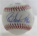 Barry Larkin Signed Auto Autograph Rawlings Baseball w/ Stat Insc JSA Witness COA