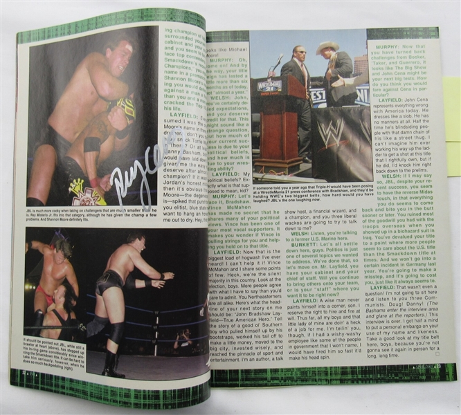 Batista Rey Mysterio Jeff Hardy Melina Signed WWE WWF Magazine April 2005 JSA UU73732
